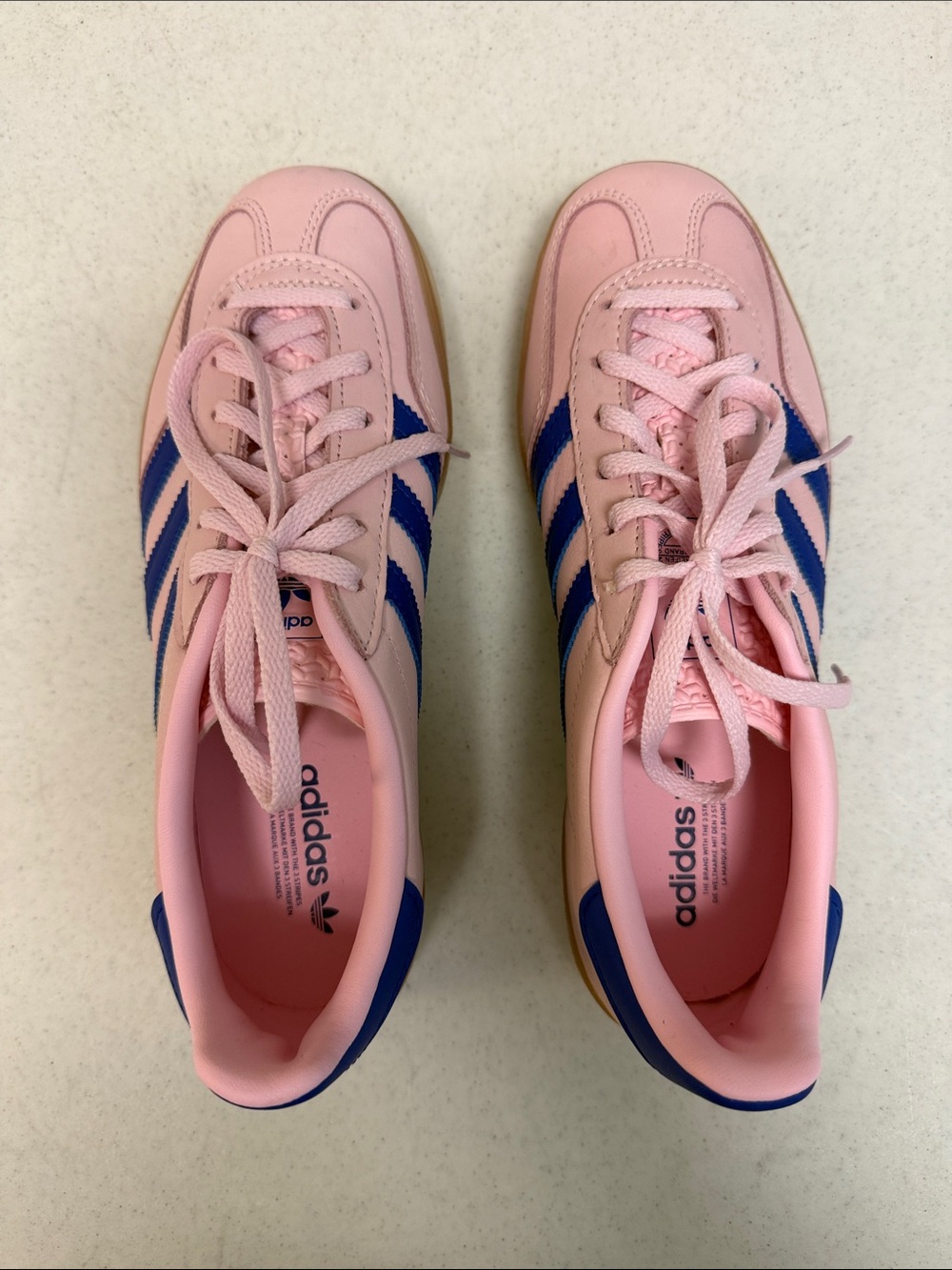 adidas Pink with Blue Stripes Women's Sneakers
